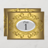 Tischnummer Cards Royal White Gold (Vorne/Hinten)