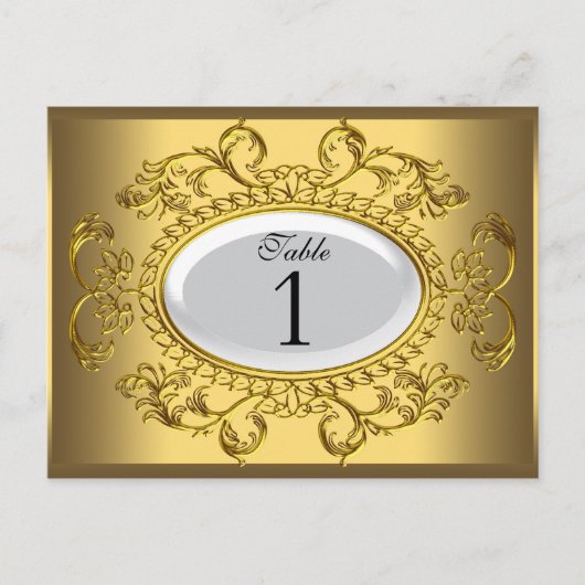 Tischnummer Cards Royal White Gold (Vorderseite)