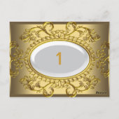 Tischnummer Cards Royal White Gold (Rückseite)