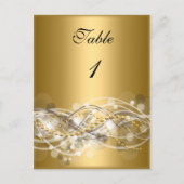 Tischnummer Cards White Gold (Vorderseite)