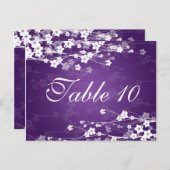 Tischnummer Cherry Blossom Lila (Vorne/Hinten)