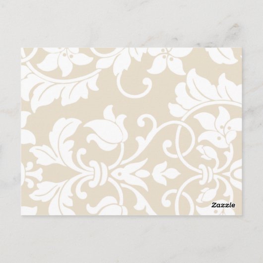 Tischnummer Cream Damask (Rückseite)