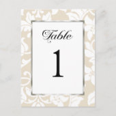Tischnummer Cream Damask (Vorderseite)
