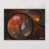 Tischnummer der Flüssigkeitsanbindung Postkarte (Rückseite)