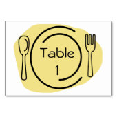 Tischnummer der Gelbplatzierung (Vorderseite)