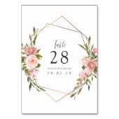 Tischnummer der geometrischen Rosenblüten (Rückseite)