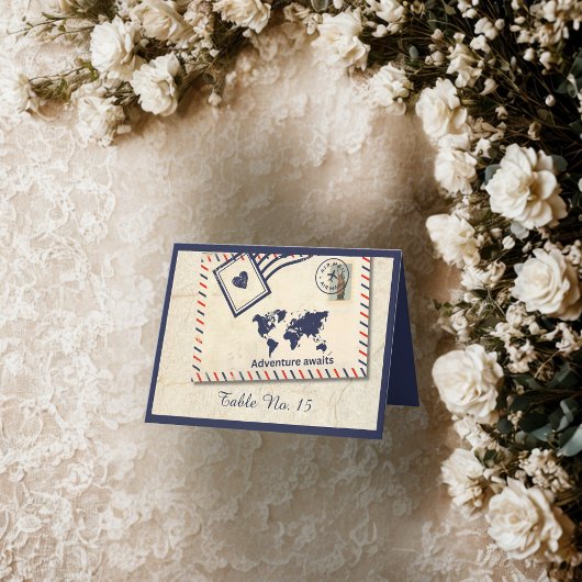 Tischnummer der globalen Hochzeit in Urlaubsort