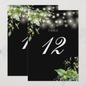 Tischnummer der grünen Blumenstrauß (Vorne/Hinten)