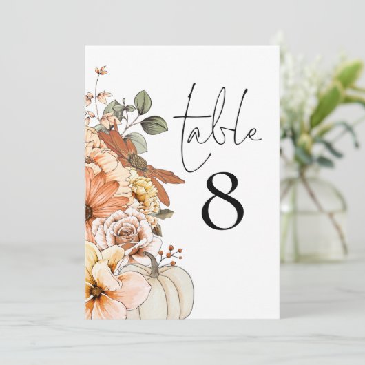 Tischnummer der Herbstfloralpumpen (Stehend Vorderseite)