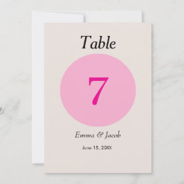 Tischnummer der Kirschblüte