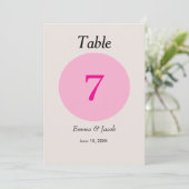 Tischnummer der Kirschblüte (Stehend Vorderseite)