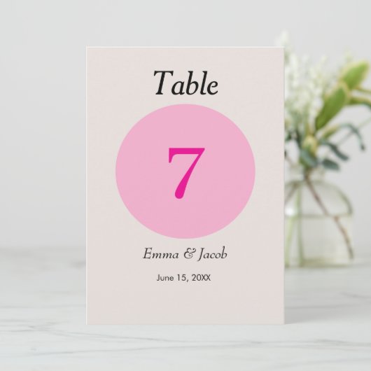 Tischnummer der Kirschblüte (Stehend Vorderseite)