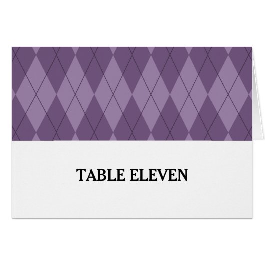 Tischnummer der lila Raute (Vorderseite (Horizontal))