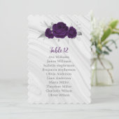 Tischnummer der lila silberfarbenen Sitzplakette (Stehend Vorderseite)