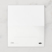 Tischnummer der Minimalistischen Meeresfrüchte Platzkarte (Außenseite Aufgefaltet)