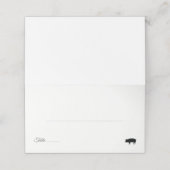 Tischnummer der Minimalistischen Schweinefleischer Platzkarte (Außenseite Aufgefaltet)