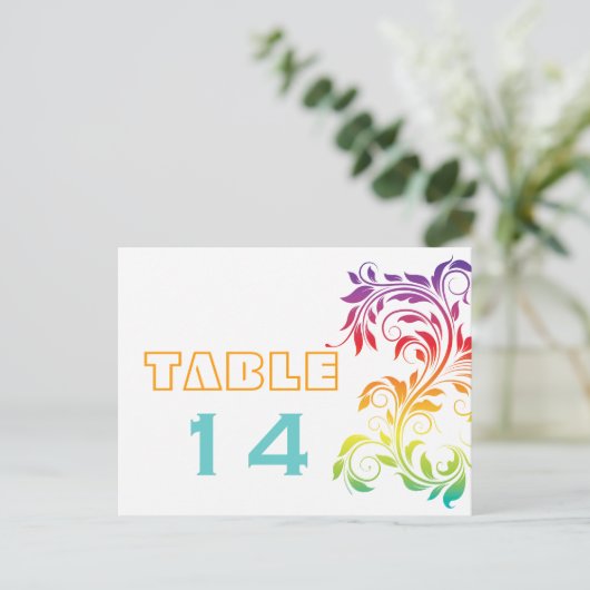 Tischnummer der Rodelfarben (Stehend Vorderseite)