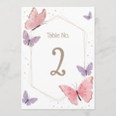 Tischnummer der Schmetterlinge (Rückseite)