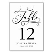 Tischnummer der Schwarzweißkalligraphie (Rückseite)