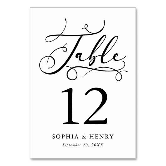 Tischnummer der Schwarzweißkalligraphie (Rückseite)