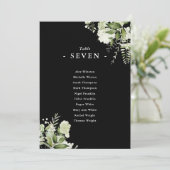 Tischnummer der Sitzplätze im Schwarz-Weiß-Grün (Stehend Vorderseite)