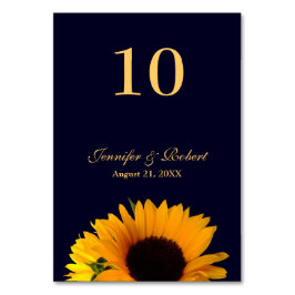 Tischnummer der Sonnenblumen (Navy Blue)