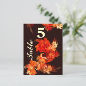Tischnummer der tanzenden Feuervögel Postkarte (Stehend Vorderseite)