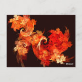Tischnummer der tanzenden Feuervögel Postkarte (Rückseite)