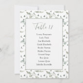 Tischnummer der Vögel und Hügel (Vorderseite)