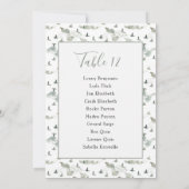 Tischnummer der Vögel und Hügel (Rückseite)