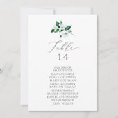 Tischnummer der Waldflächen Sitzkarten (Vorderseite)