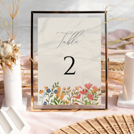 Tischnummer der Wildblume