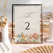 Tischnummer der Wildblume