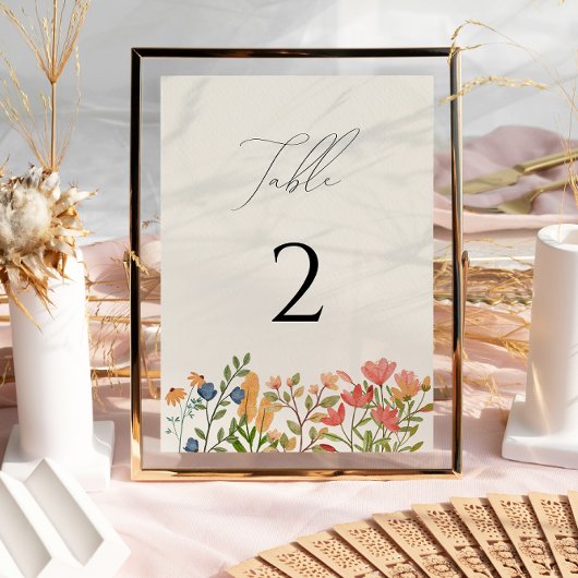 Tischnummer der Wildblume