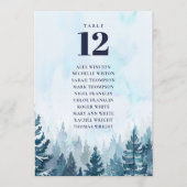 Tischnummer der Winterpine-Bäume (Vorderseite)