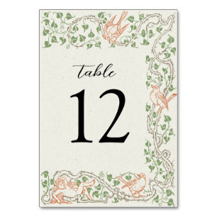 Tischnummer des alten Buches Cupid zum Nachmittag