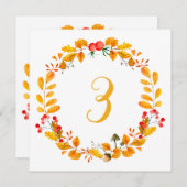 Tischnummer des gelben Herbstes. Orange Hochzeit i (Vorne/Hinten)