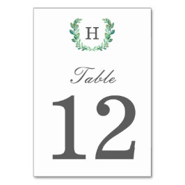 Tischnummer des natürlichen Kranzes