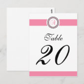 Tischnummer des Punktkreises Monogramm (rosa / sch (Vorne/Hinten)