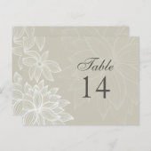 Tischnummer des vergossenen Bloom Taupe (Vorne/Hinten)