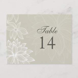 Tischnummer des vergossenen Bloom Taupe