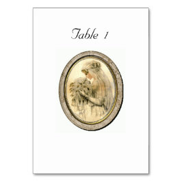 Tischnummer des Vintagen Brautparty