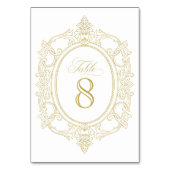 Tischnummer des Vintagen Brautparty (Rückseite)