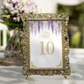 Tischnummer des Vintagen Brautparty