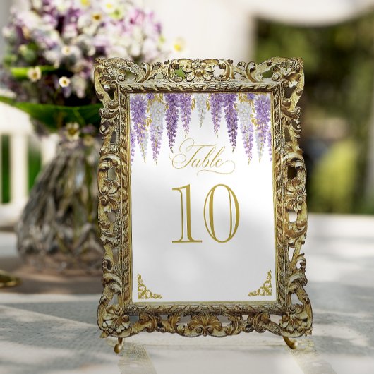 Tischnummer des Vintagen Brautparty