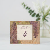 Tischnummer des Weinbergs (Stehend Vorderseite)