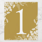 Tischnummer des Weinetiketts | Weinberg (Flachgold Weinetikett (Einzelnes Label)