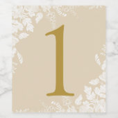 Tischnummer des Weinetiketts | Weinberg (Gold und Weinetikett (Einzelnes Label)