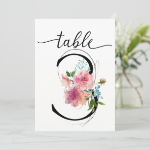 Tischnummer drei Pfingstrosen Tischnummer