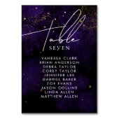 Tischnummer Dunkle Wasserfarbe Lila Zauberhaft Gol (Vorderseite)